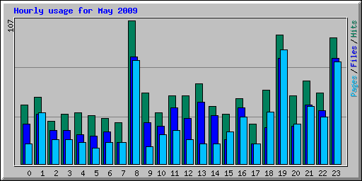 Hourly usage for May 2009